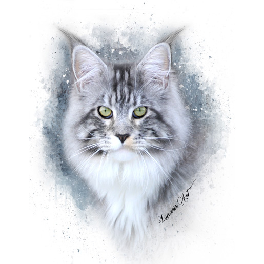 Lunaris Art Silver maine coon