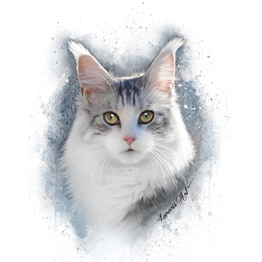 Lunaris Art Silver maine coon