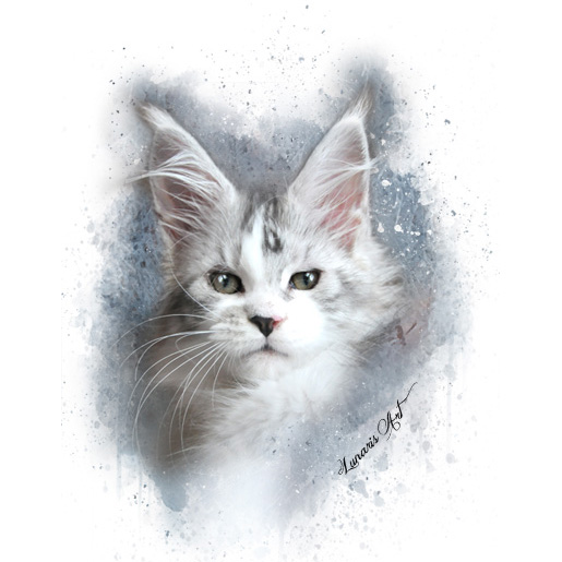 Lunaris Art Silver maine coon