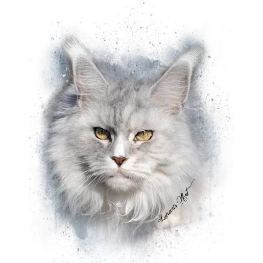 Lunaris Art Silver Maine Coon