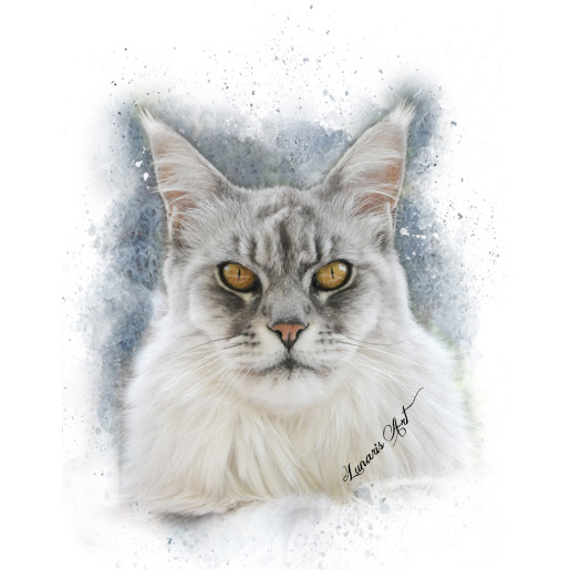 Lunaris Art Silver Maine Coon